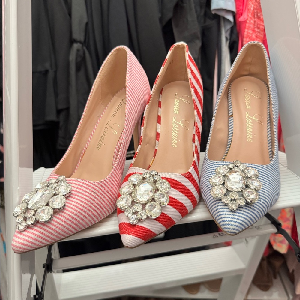 Lot of 3 Pairs Crystal Heels (new)